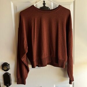Thread & Supply - that cozy life Crop Top Sweatshirt in Maroon - Womens M